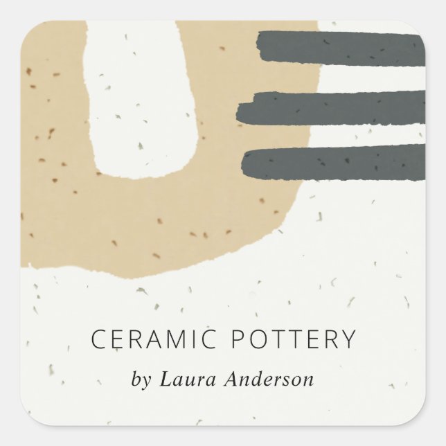 ADESIVO QUADRADO ABSTRATO CERAMIC TEXTURA OCHRE AMARELO ESPECIFICAD (Frente)