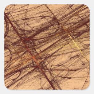 Adesivo Quadrado Abstrato Fractal Square Sticker