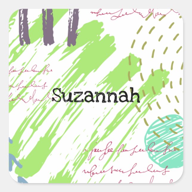 Adesivo Quadrado Abstrato Geométrico (Frente)