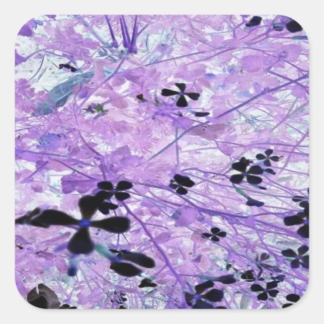 Adesivo Quadrado Abstrato Lavanda (Frente)