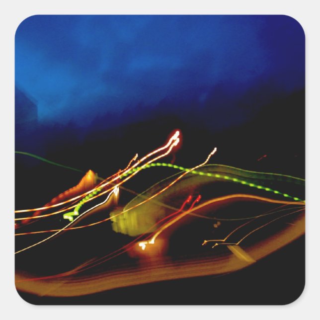 Adesivo Quadrado Abstrato Light Painting 40 Swoped (Frente)