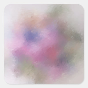 Adesivo Quadrado Abstrato Moderno Laranja Verde Cor-de-Rosa Vermelh