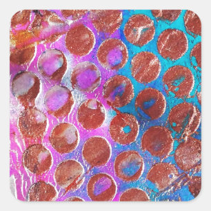 Adesivo Quadrado Abstrato pontos