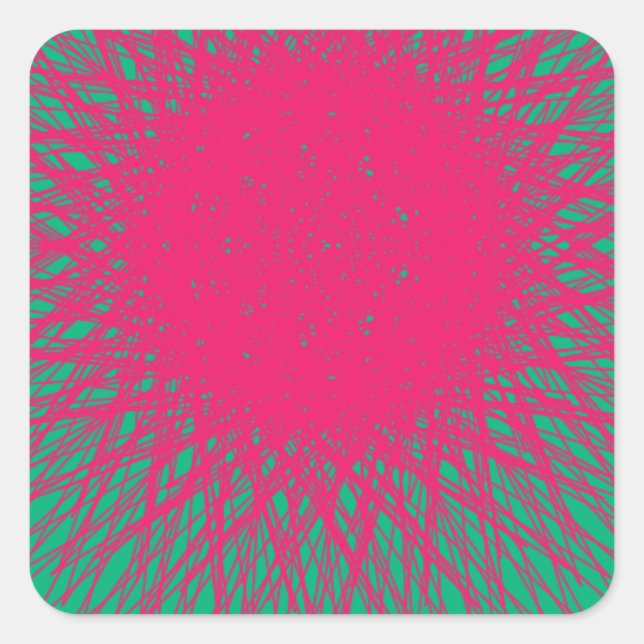 Adesivo Quadrado abstrato rosa (Frente)
