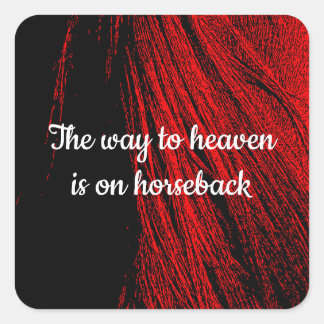 Adesivo Quadrado Abstrato-Stickers Red Horse Mane