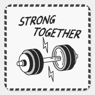Adesivo Quadrado Academia Simples / Fitness suar agora brilhar de