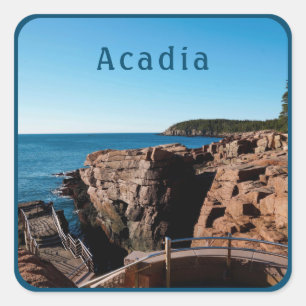 Adesivo Quadrado Acadia National Park Thunder Hole Maine