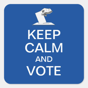 Adesivo Quadrado Acalme-se e vote 2026