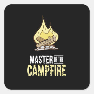 Adesivo Quadrado Acampamento Campfire