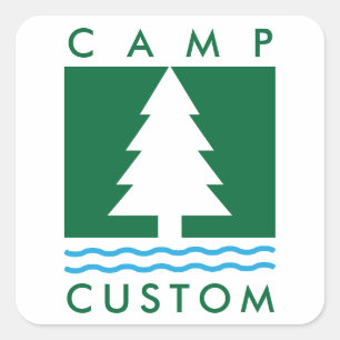 Adesivo Quadrado Acampamento Custom
