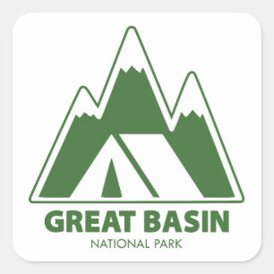 Adesivo Quadrado Acampamento nas Montanhas do Parque Nacional Great