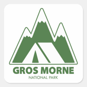 Adesivo Quadrado Acampamento nas Montanhas do Parque Nacional Gros