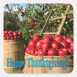 Adesivo Quadrado Ação de Graças Colorida Coloração da Colheita de M