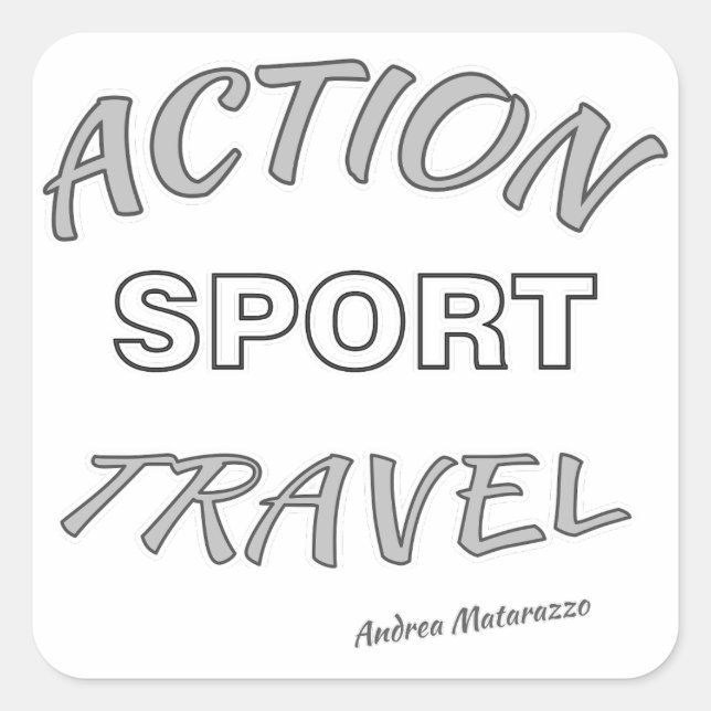 Adesivo Quadrado Ação Esporte Viagem (Frente)