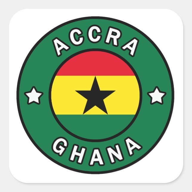 Adesivo Quadrado Accra Gana (Frente)