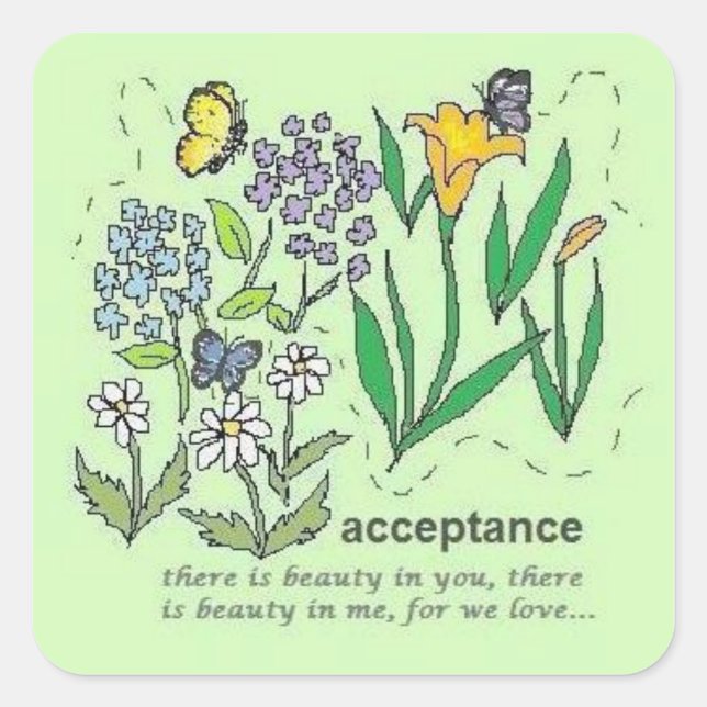 Adesivo Quadrado aceitação (Frente)