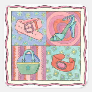 Adesivo Quadrado Acessórios femininos por Chariklia Zarris