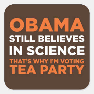 Adesivo Quadrado Acredita na ciência