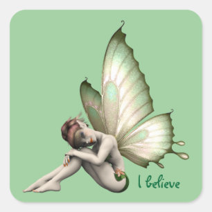 Adesivo Quadrado Acredite no Fairies Sticker