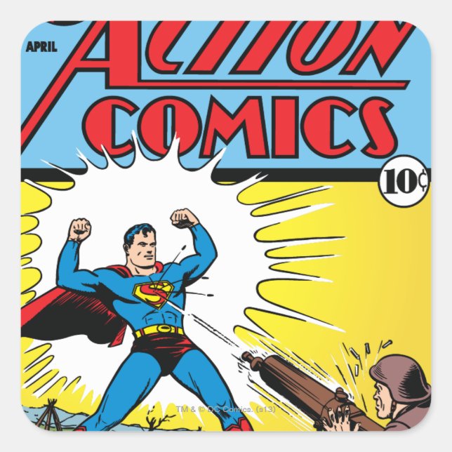 Adesivo Quadrado Action Comics #35 (Frente)