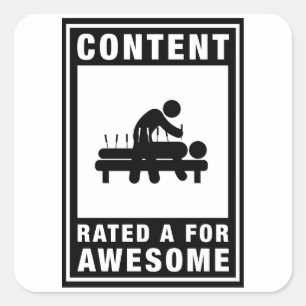 Adesivo Quadrado Acupuntura