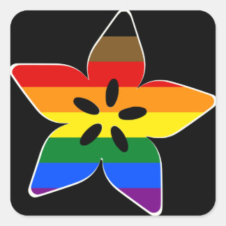 Adesivo Quadrado Adafruit Pride