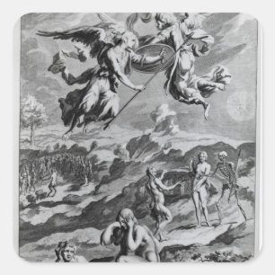 Adesivo Quadrado Adam e véspera após a queda