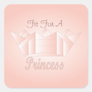 Adesivo Quadrado Adequado Para Uma Princesa