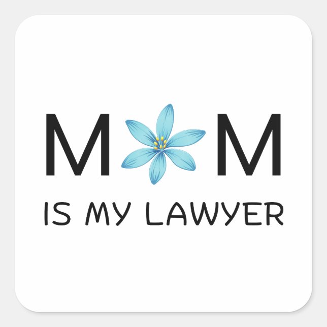 Adesivo Quadrado adesivo-gira-azul-kawaii- catita-flor-botânica (Frente)