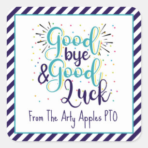 Adesivo Quadrado Adeus e boa sorte