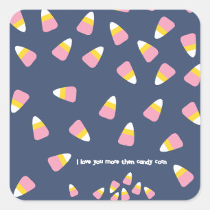 Adesivo Quadrado Adição Personalizada De Queda Do Halloween Do Milh