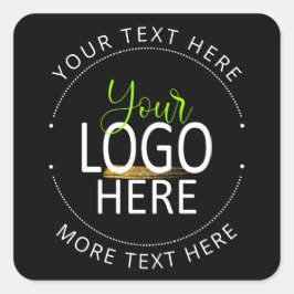 Adesivo Quadrado Adicionar Logotipo Preto Crie Seu Próprio Pequeno 
