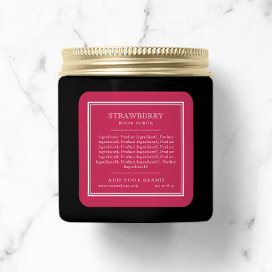 Adesivo Quadrado Adicionar os Ingredientes de Cores Personalizadas