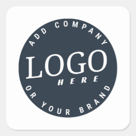 Adesivo Quadrado Adicione o logotipo da sua empresa