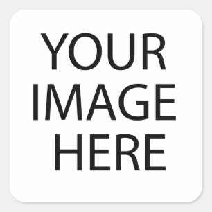 Adesivo Quadrado Adicione o logotipo de texto de imagem aqui Faça
