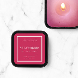 Adesivo Quadrado Adicione o rótulo do produto de cores personalizad