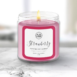 Adesivo Quadrado Adicione o seu logotipo e rótulo de produto com co