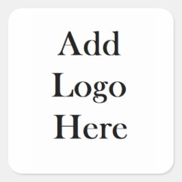 Adesivo Quadrado Adicione seu logotipo a isto