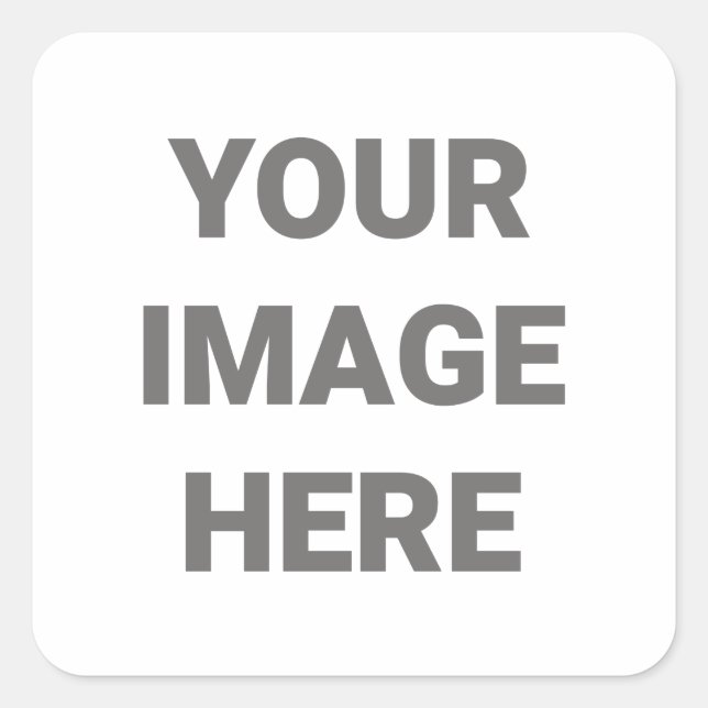 Adesivo Quadrado Adicione seu próprio Design de fotos (Frente)