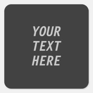 Adesivo Quadrado Adicione Seu Próprio Texto 