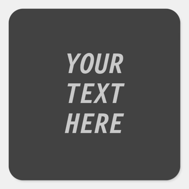 Adesivo Quadrado Adicione Seu Próprio Texto  (Frente)