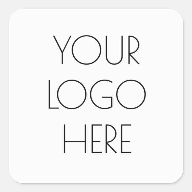 Adesivo Quadrado Adicione seus selos de envelopes de logotipo (Frente)