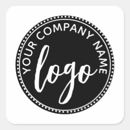 Adesivo Quadrado Adicione seus selos de envelopes de logotipo