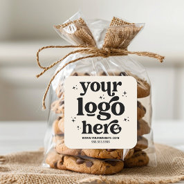 Adesivo Quadrado Adicione Simples Seu Promocional De Logotipo Marca