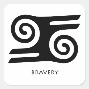 Adesivo Quadrado Adinkra Sticker - Kwatakye Atiko (Bravery & Valor)