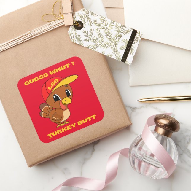 ADESIVO QUADRADO ADIVINHA O QUE É QUE O BUMBUM TURQUIA TEM DE ENGAN (Presentear)