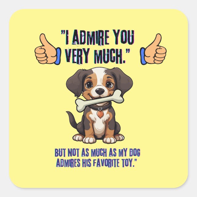 ADESIVO QUADRADO ADMIRO-TE MUITO (Frente)