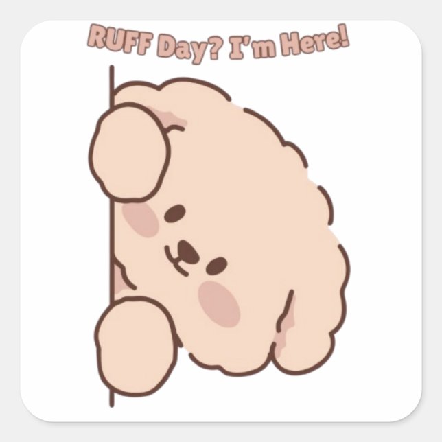 Adesivo Quadrado Adorable Dog Lover Sticker  (Frente)