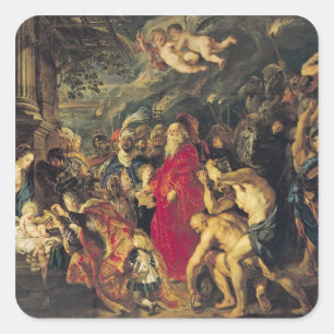 Adesivo Quadrado Adoração dos Magi, 1610