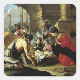 Adesivo Quadrado Adorando Pastores do século 17